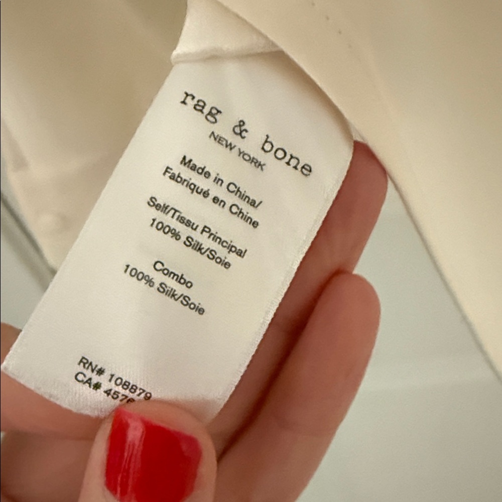 Rag & Bone Cream Wrap Blouse - Picture 5 of 6